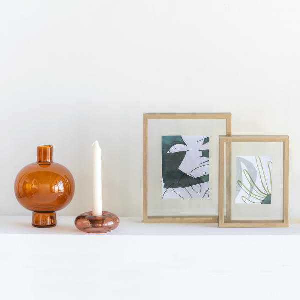 CADRE PHOTO FLOTTANT DESIGN EN BOIS CLAIR 10X15 CM- LA PETITE BOITE JAUNE