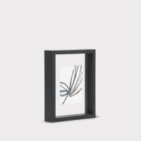 CADRE PHOTO FLOTTANT DESIGN EN BOIS NOIR 10X15 CM- LA PETITE BOITE JAUNE
