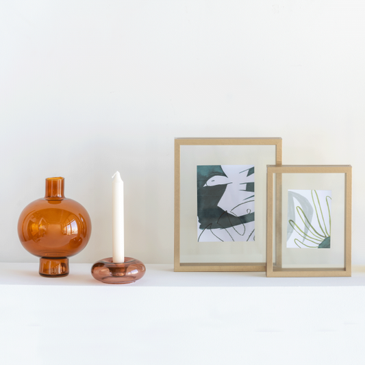CADRE PHOTO FLOTTANT EN BOIS 20X25 CM DESIGN - LA PETITE BOITE JAUNE