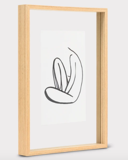 CADRE PHOTO FLOTTANT EN BOIS CLAIR 20X25 CM DESIGN - LA PETITE BOITE JAUNE