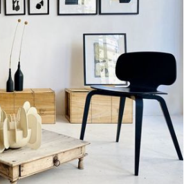 CHAISE H10 EN BOIS DE HETRE NOIRE FABRIQUEE EN FRANCE - LA PETITE BOITE JAUNE