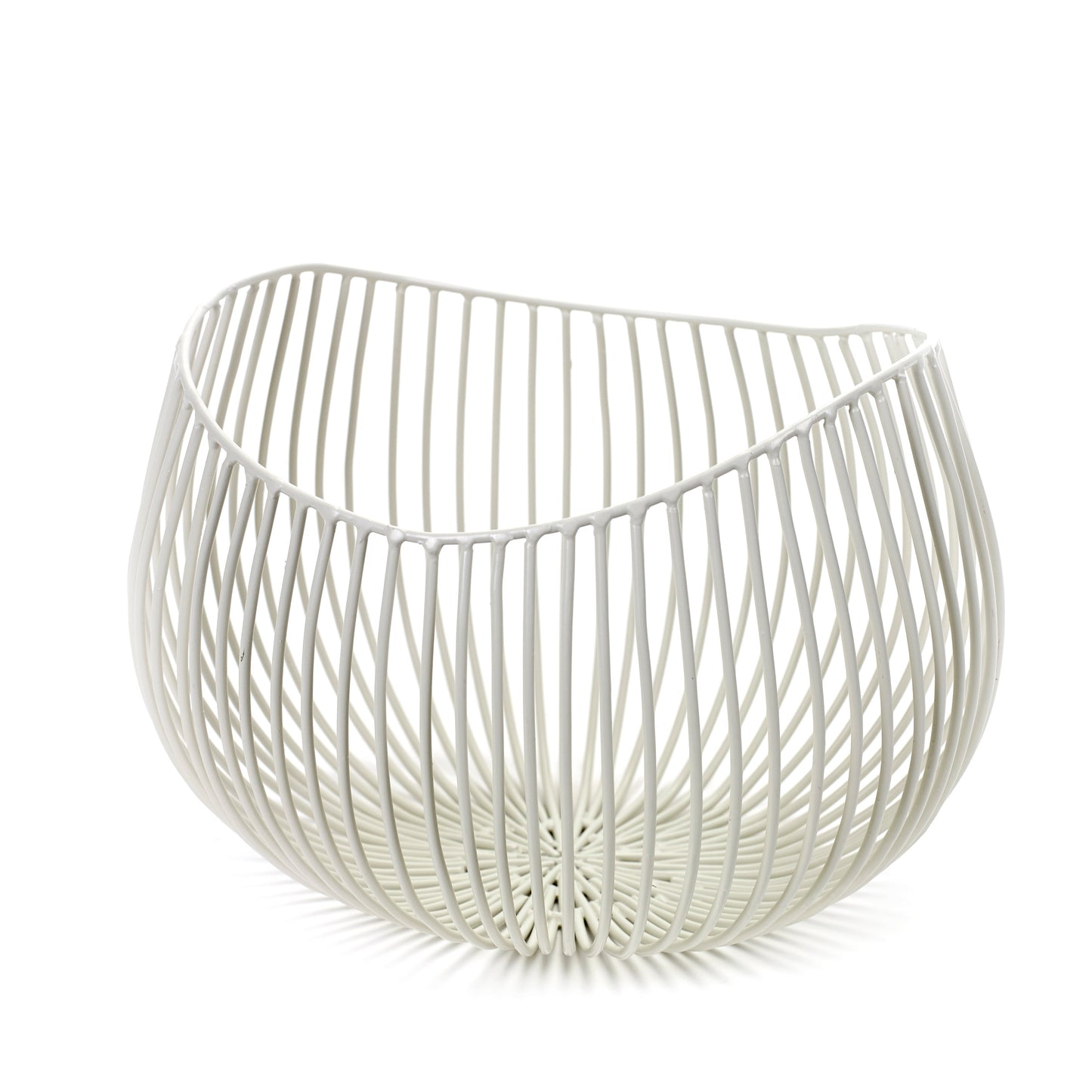 CORBEILLE EN METAL BLANC SERAX