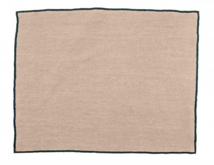 Set de table en lin 35 x 45 cm surpiqûre noire HAOMY