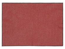 Charger l&#39;image dans la galerie, Set de table en lin 35 x 45 cm surpiqûre noire
