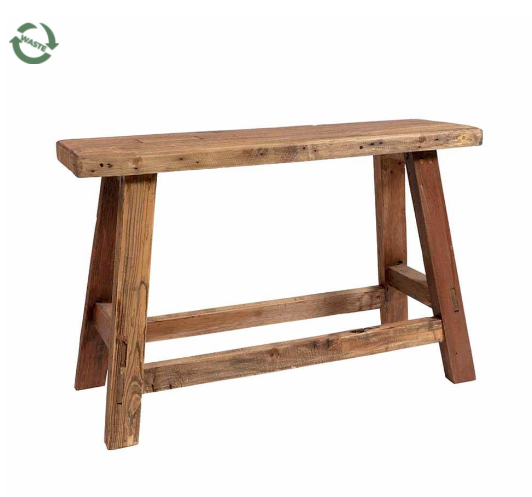  banc en bois recyclé 100% naturel en vente chez la petite boite jaune boutique de décoration à la madeleine lille 