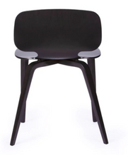 Charger l&#39;image dans la galerie, Chaise design en bois de hêtre coloris noir 100 % Française H10 avec dossier bas
