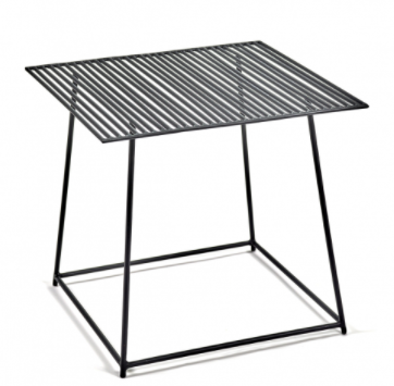 Table d'appoint carrée en métal noir de la série Flippo Antonino Sciortino pour Serax