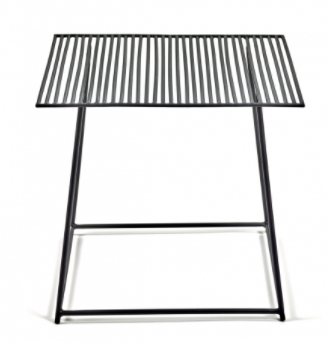 Table d'appoint carrée en métal noir de la série Flippo Antonino Sciortino pour Serax