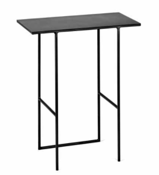 Table d'appoint rectangulaire en métal noir d'Antonino Sciortino pour Serax