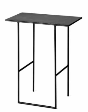 Table d'appoint rectangulaire en métal noir d'Antonino Sciortino pour Serax