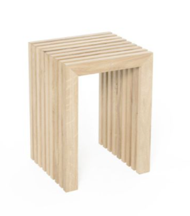 Banc ou tabouret ou table basse en chêne huilé design