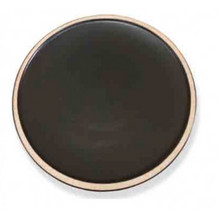 Charger l&#39;image dans la galerie, Assiette plate en grès couleur noire diamètre 27 cm
