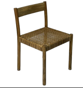 Chaise en bois et tissage design