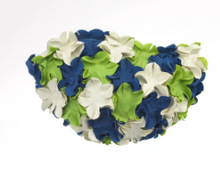 Charger l&#39;image dans la galerie, Trousse de toilette &quot;bonnet de bain&quot; totalement recouverte de fleurs multicolores

