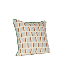 Charger l&#39;image dans la galerie, Coussin carré Agenda bicolore en coton 50cm x 50 cm
