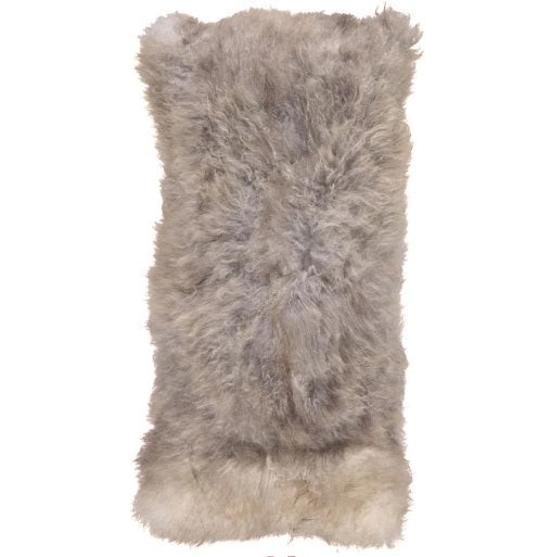Coussin en fourrure de mouton du Tibet 28 x 56 cm