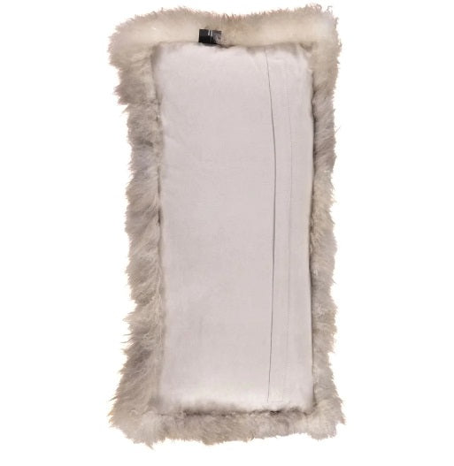 Coussin en fourrure de mouton du Tibet 28 x 56 cm
