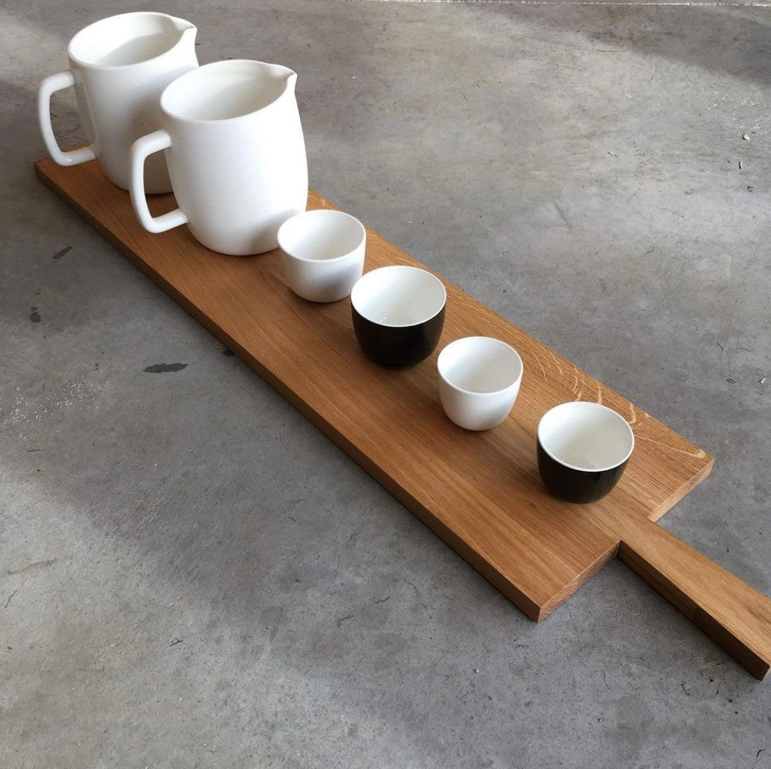 Planche à découper en chêne huilé extra longue design