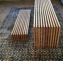 Charger l&#39;image dans la galerie, Banc ou tabouret ou table basse en chêne huilé design
