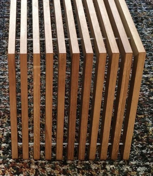 Banc ou tabouret ou table basse en chêne huilé design