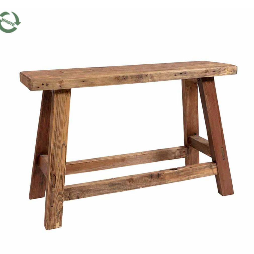  banc en bois recyclé 100% naturel en vente chez la petite boite jaune boutique de décoration à la madeleine lille 