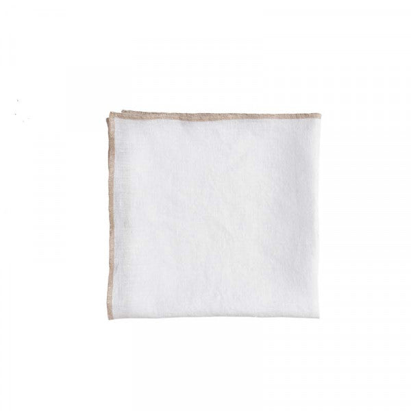 Nappe unie en lin 170 x 300 cm surpiqûre naturelle