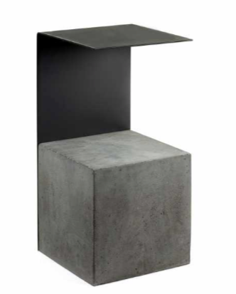 TABLE APPOINT BETON ET METAL SERAX