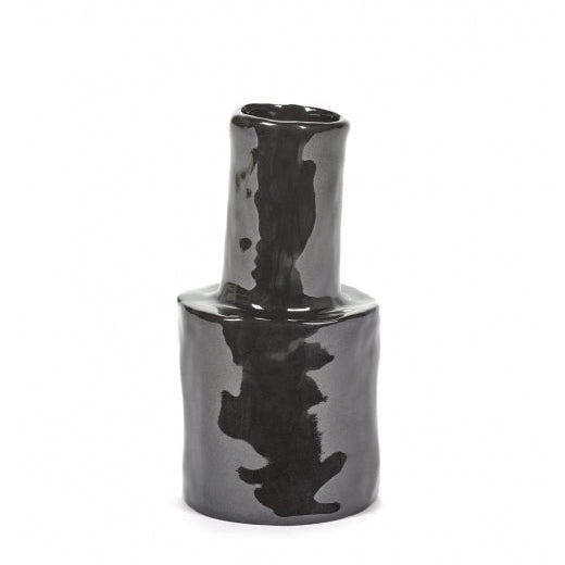 PETIT VASE EMAILLE NOIR SERAX