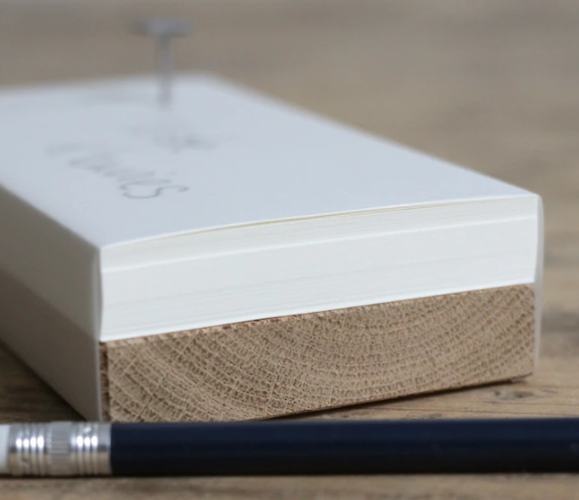 bloc notes arbre socle chêne