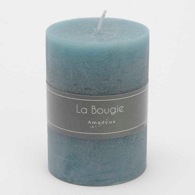 Bougie cylindrique bleu clair