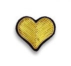 Broche Cœur doré 2,3 x 2,7 cm