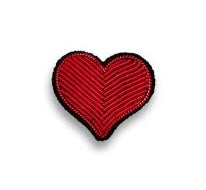Broche Cœur rouge 2,3 x 2,7 cm
