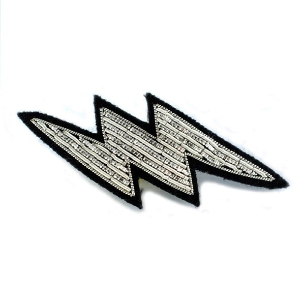 Broche Petit éclair argent 6 x 2 cm