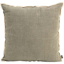 Charger l&#39;image dans la galerie, Coussin Haomy en lin lavé uni avec surpiqûre modèle Chennai 45 x 45 cm
