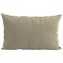 Charger l&#39;image dans la galerie, Coussin Haomy en lin lavé uni avec surpiqûre modèle CHENNAI 40 x 60 cm
