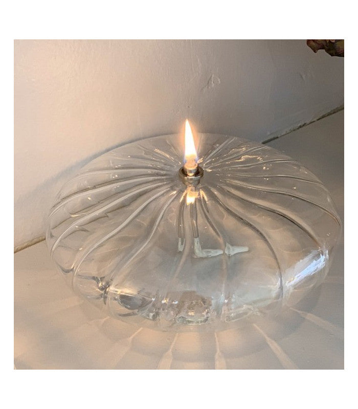 Lampe à huile Ellipse striée XL
