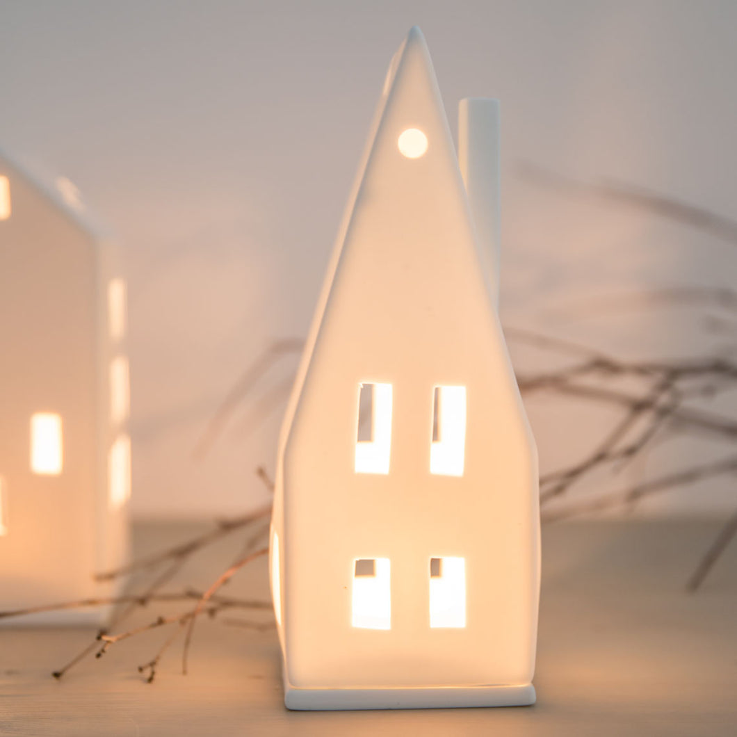 Photophore en porcelaine maison (2 tailles)