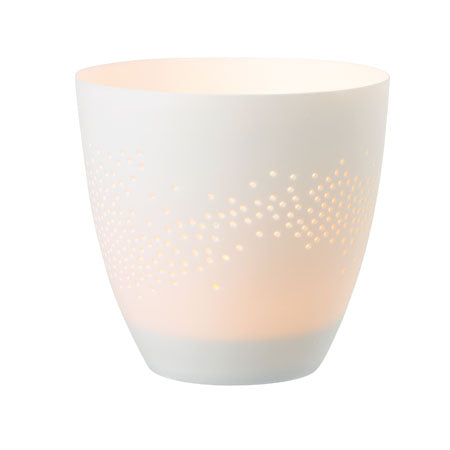 Photophore en porcelaine avec petits trous GM