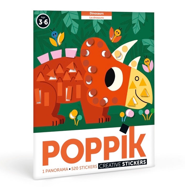 poster géant avec stickers sur les dinosaures