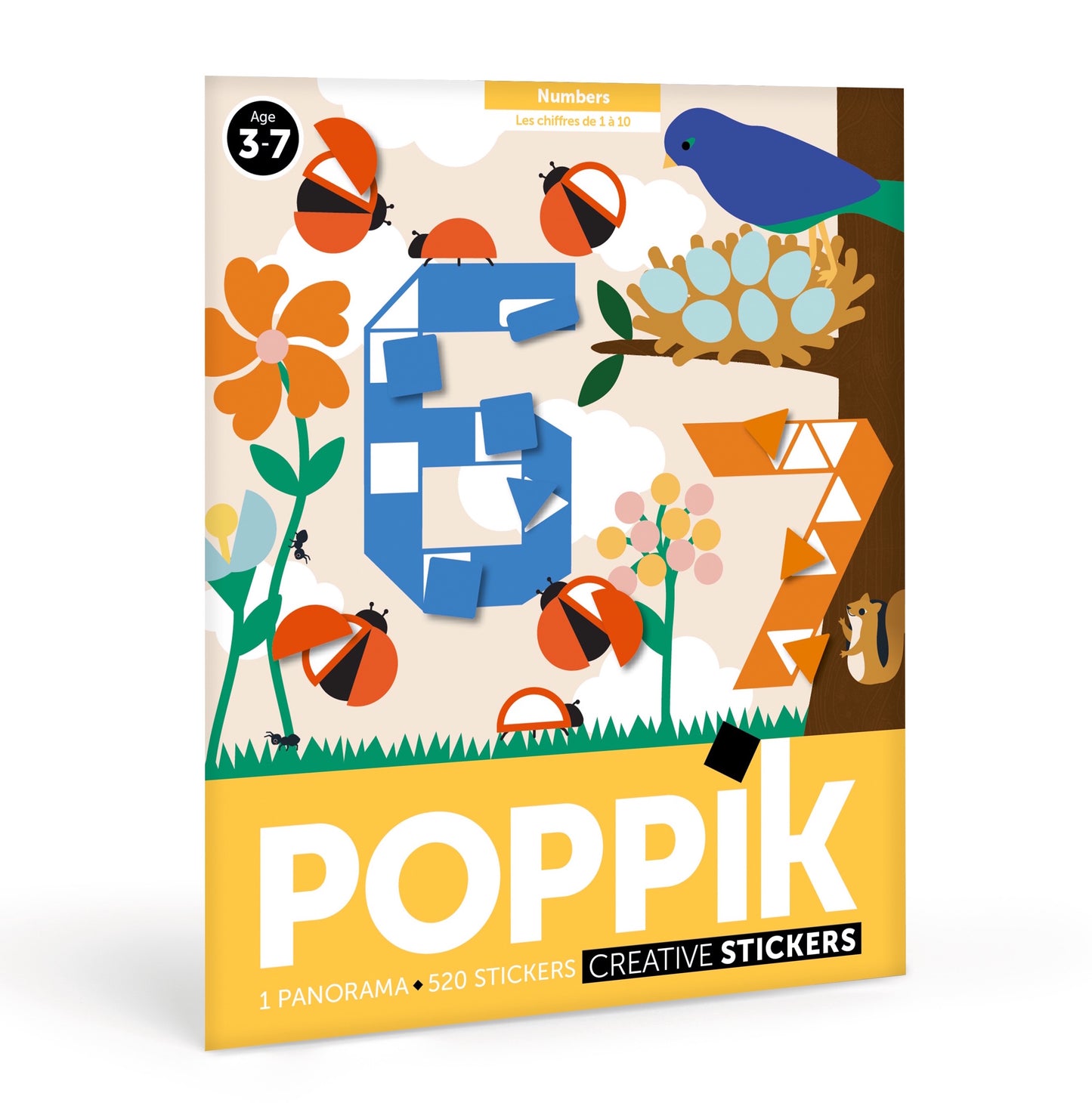 poster géant avec stickers sur les nombres