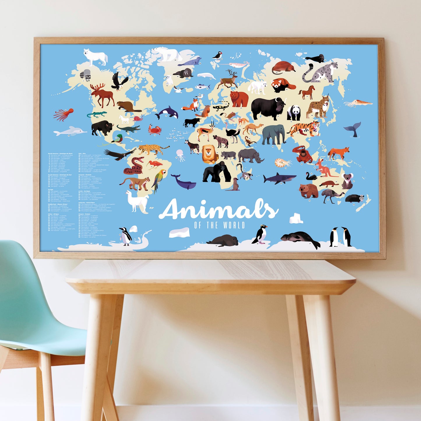 poster_pedagogique_avec stickers sur_les animaux du monde _la_petite_boite_jaune