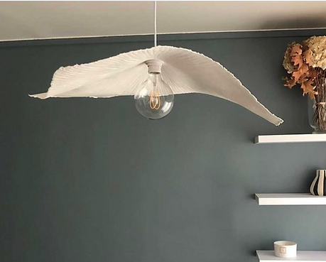 suspension fleur en papier maché taille M - LA PETITE BOITE JAUNE